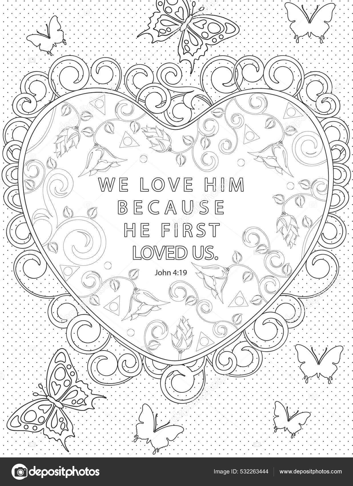 Bible verse adult coloring page stock vector by imageplus