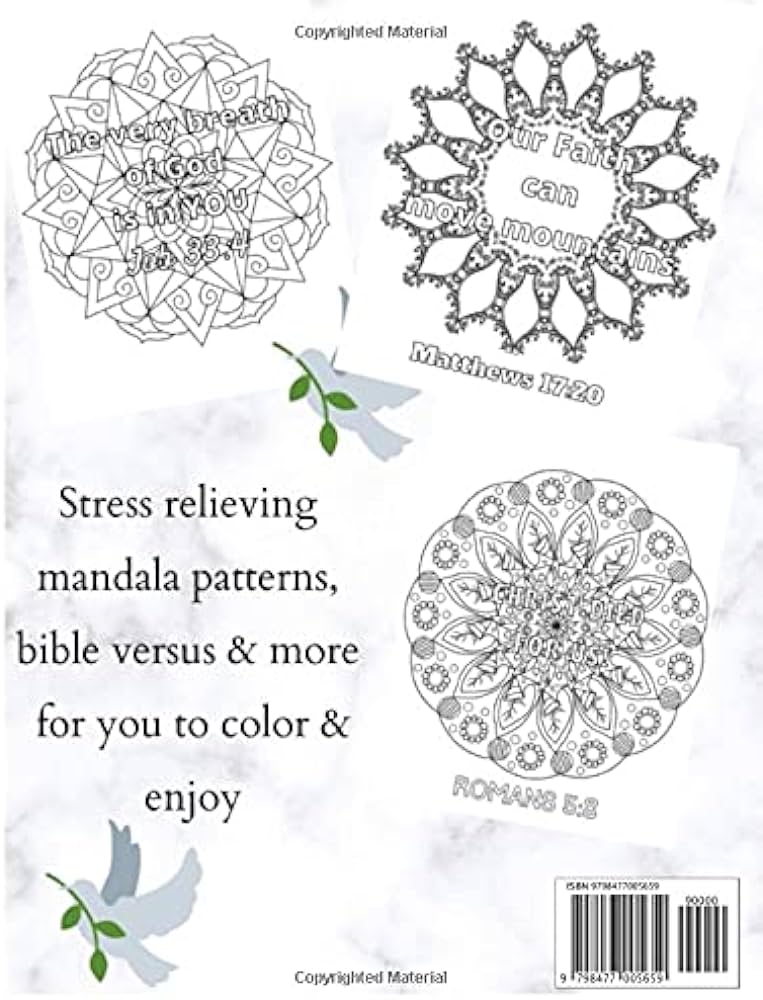 Mandala with bible quotes colorg book we love because he first loved us john various verses on mandalas