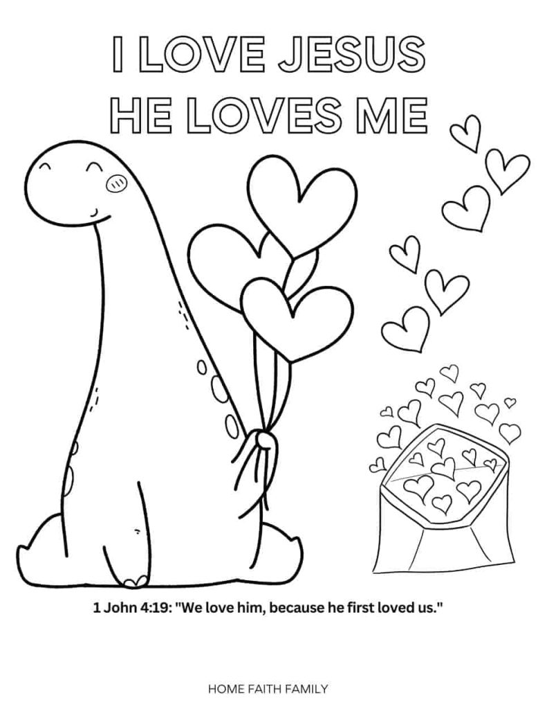 Free christian valentines day coloring pages for kids