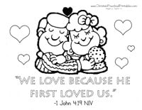 Valentines day bible coloring pages