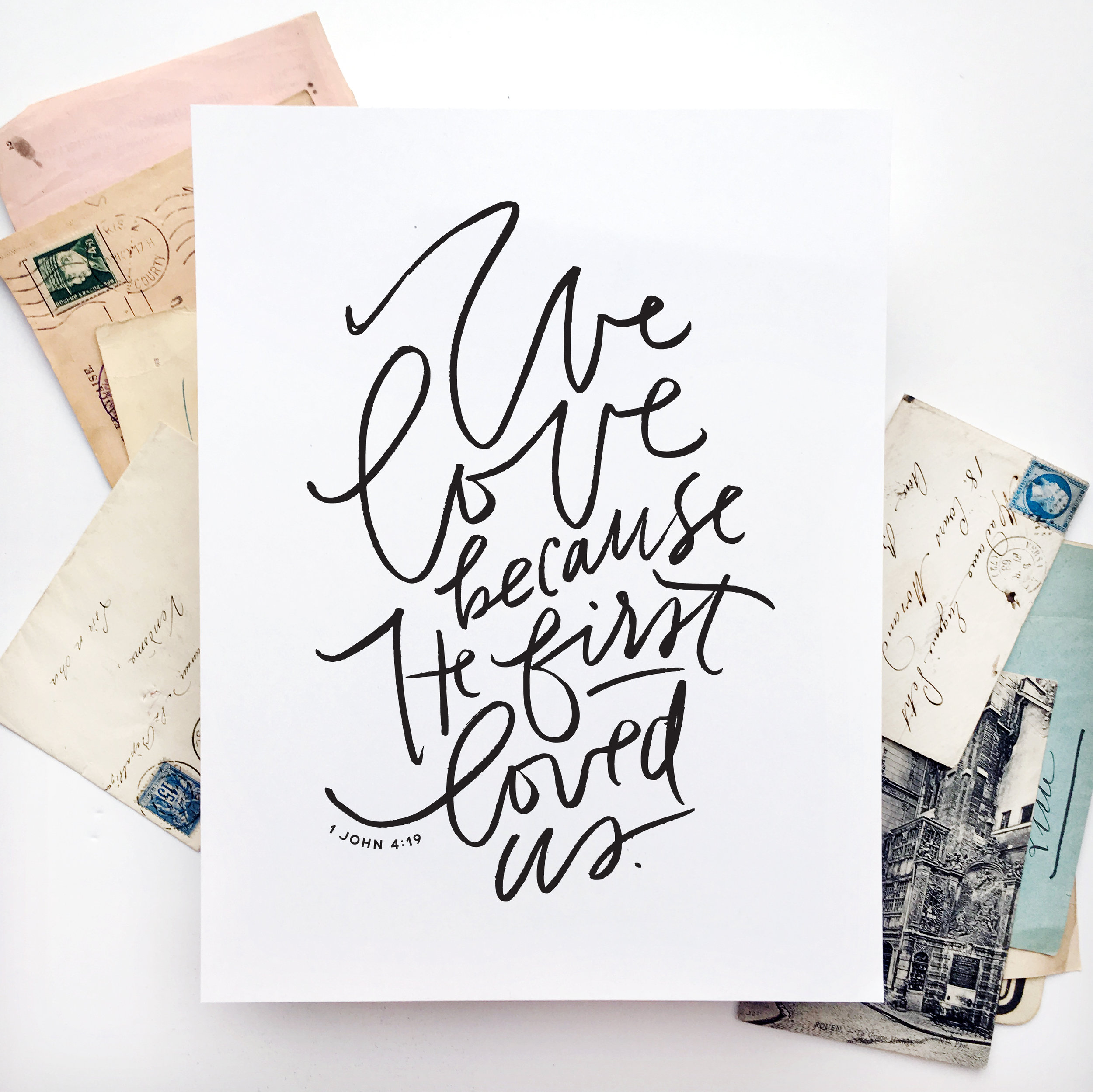 Free printable he first loved us art â rebekah disch design