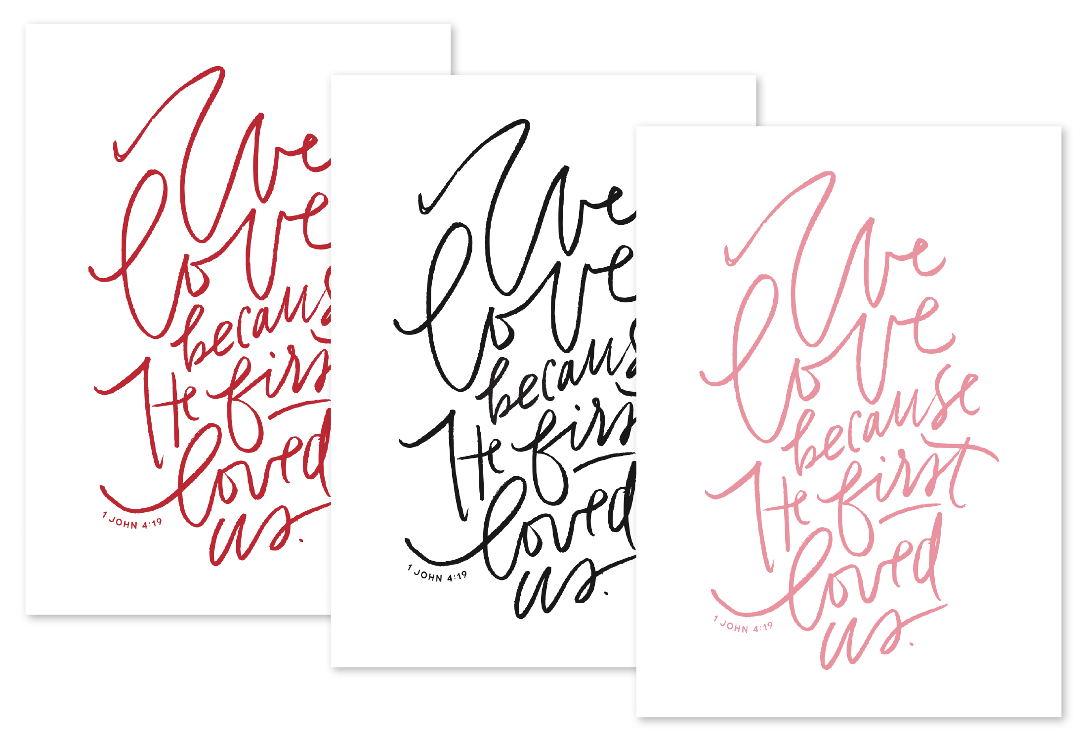 Free printable he first loved us art â rebekah disch design