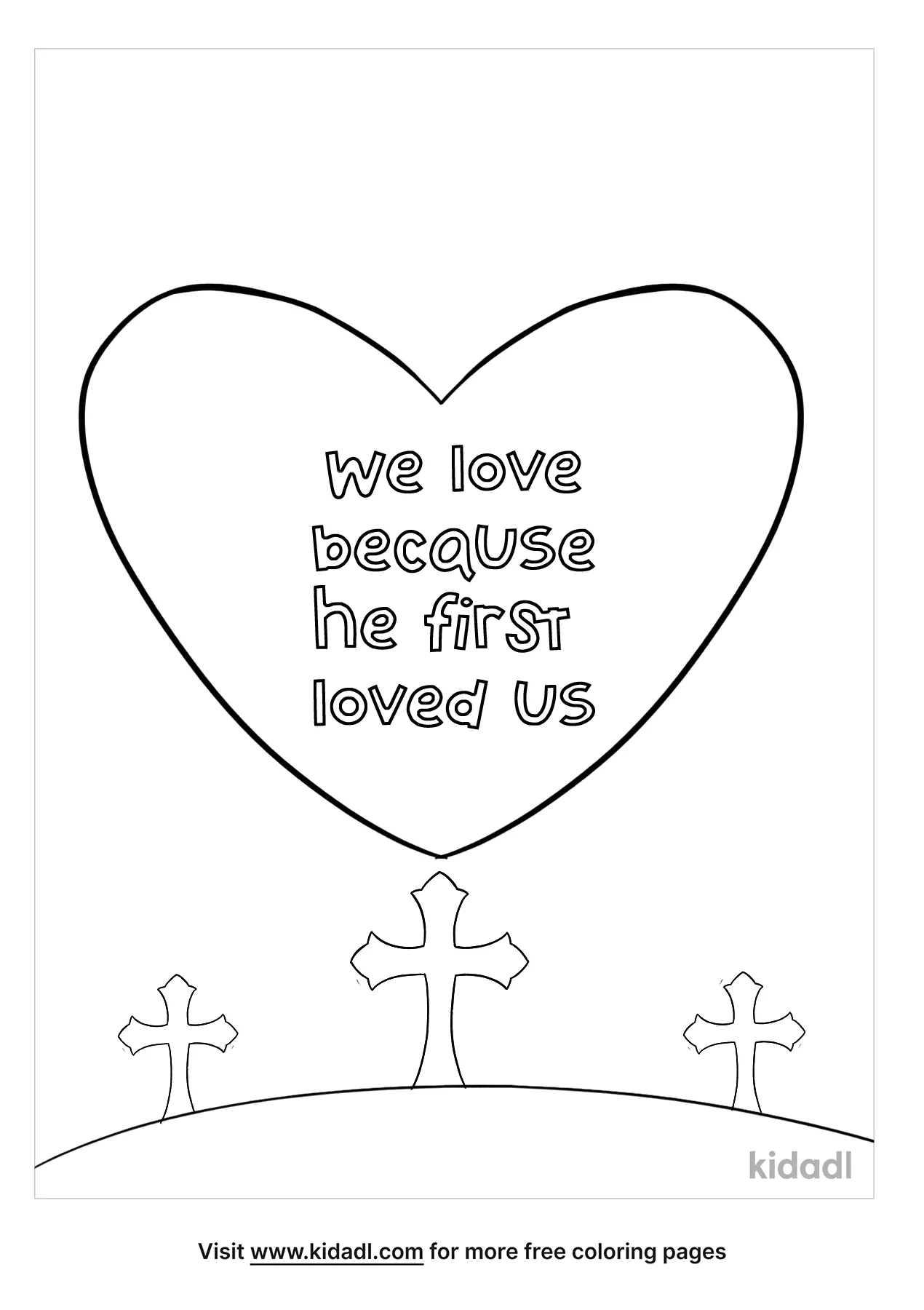 Free christian valentines coloring page coloring page printables