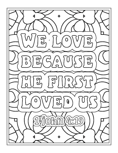 Premium vector stress relief quotes coloring book