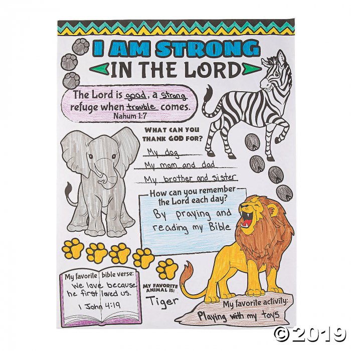 Color your own african safari vbs posters pieces