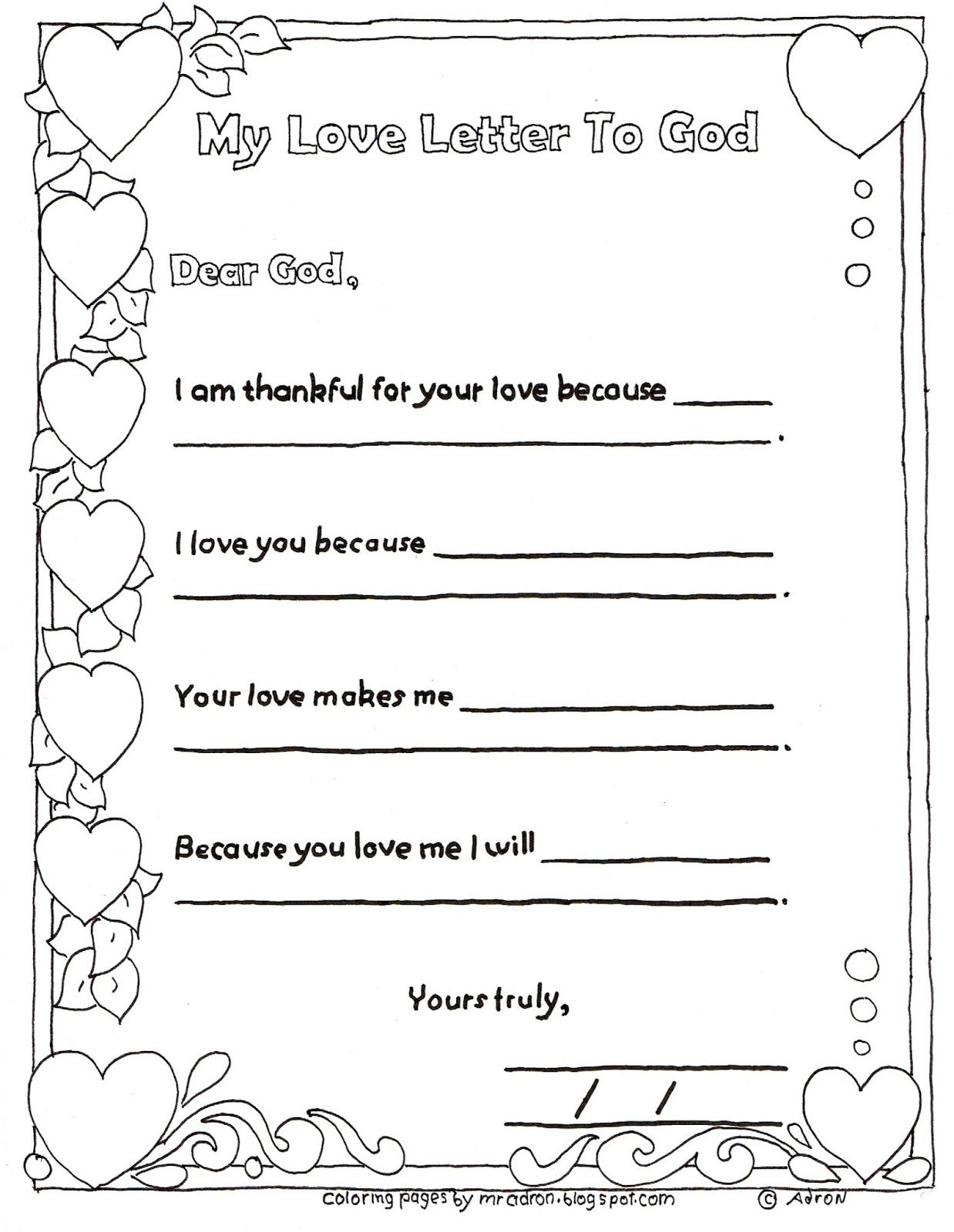 This printable coloring page is perfect for a church lesson on loving god i created it for a st valâ letters to god bible lessons for kids kids church lessons