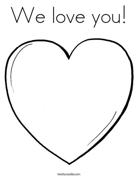 We love you coloring page