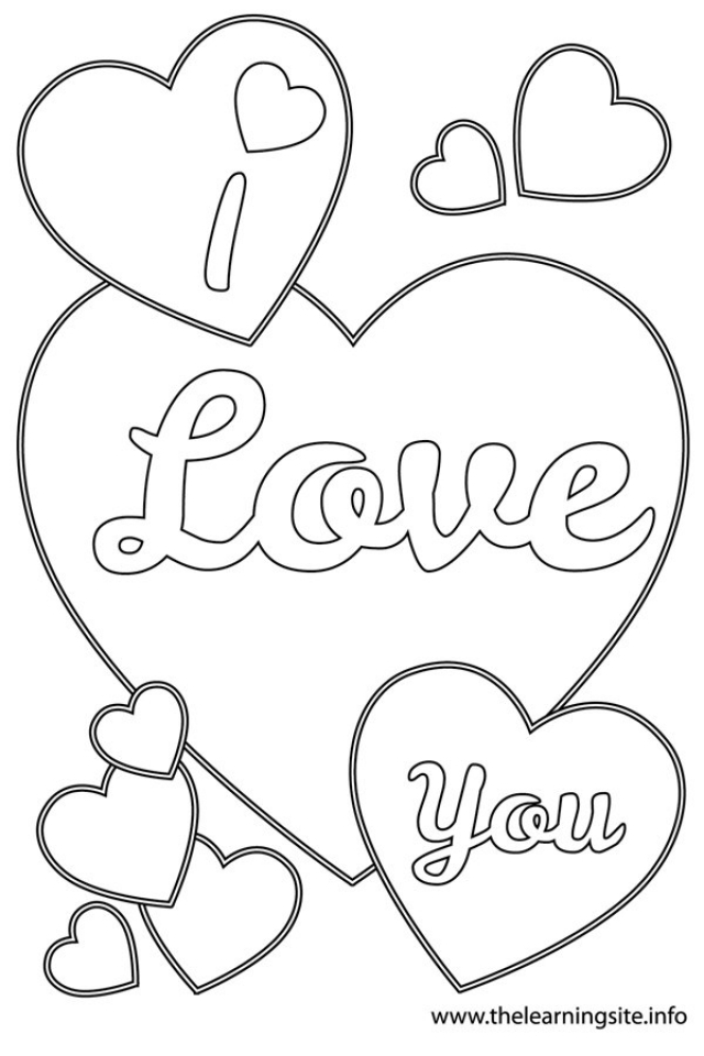 Free printable i love you coloring pages