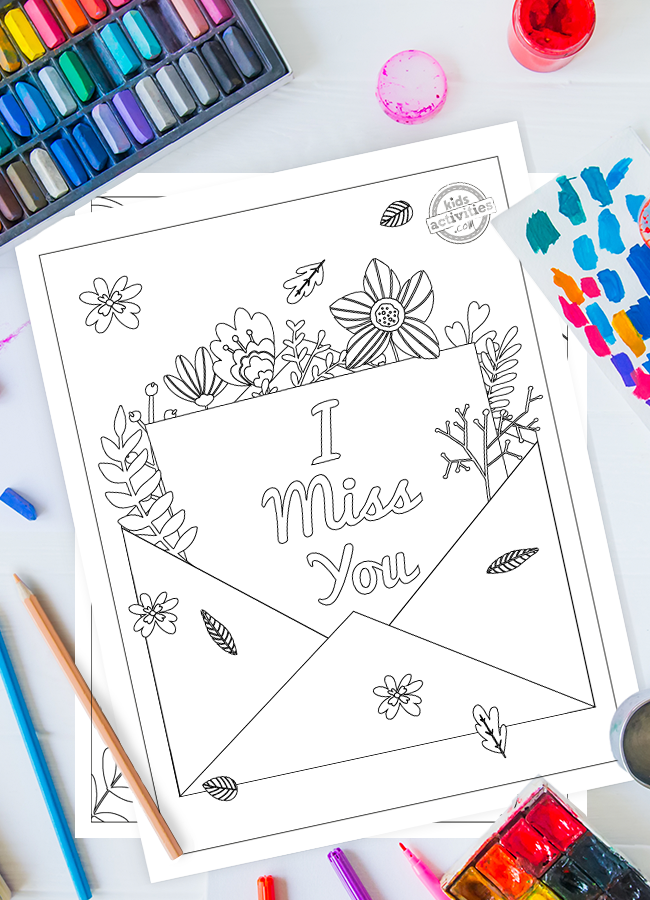 Download the sweetest ever i miss you coloring pages