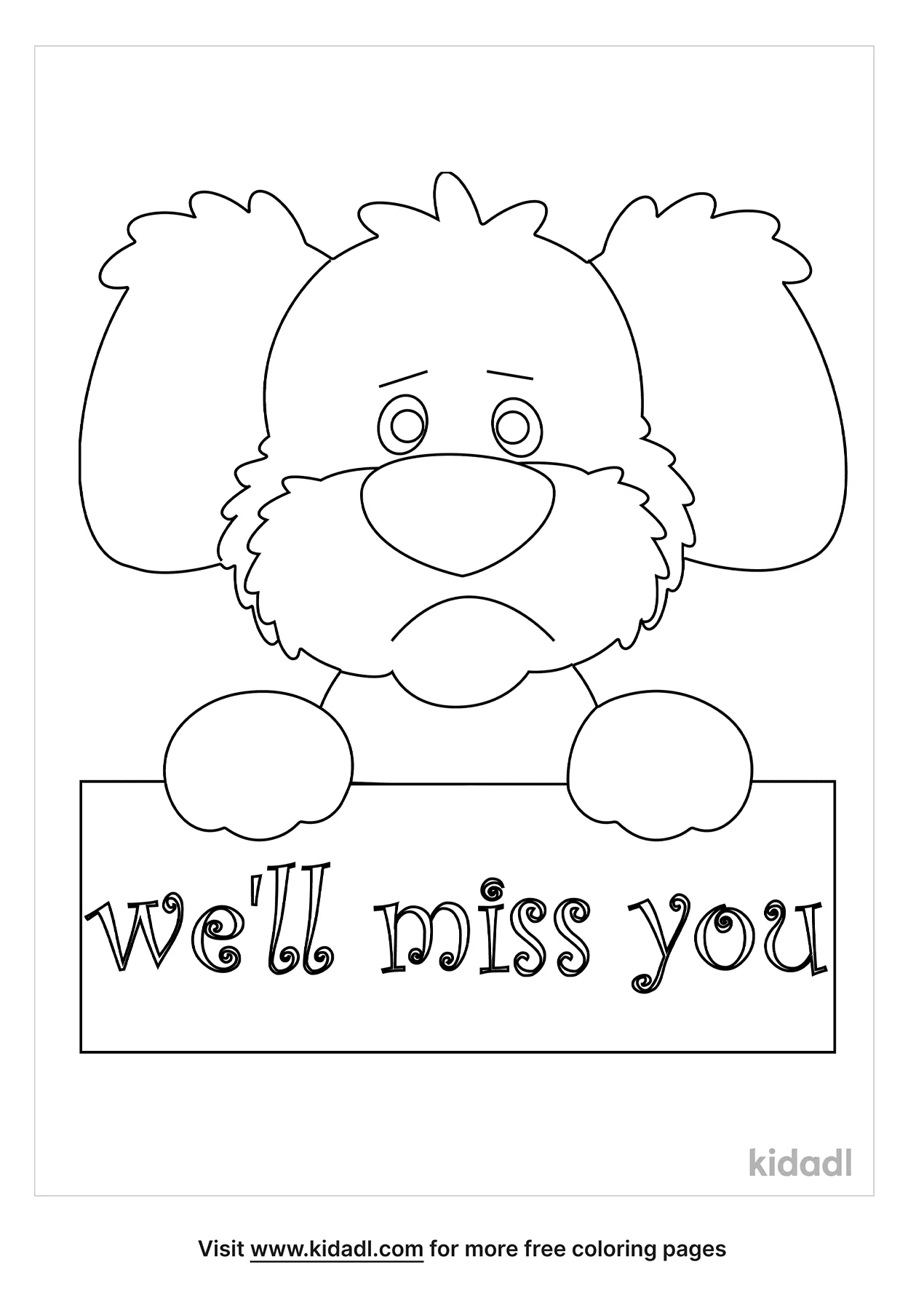 Free well miss you coloring page coloring page printables