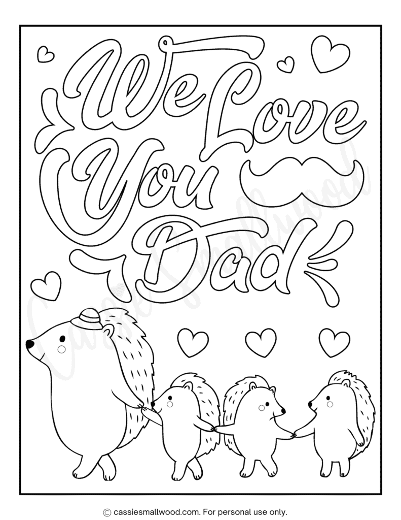 Cute fathers day coloring pages free printable