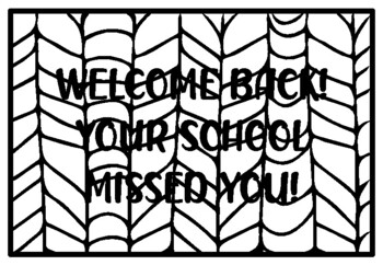 Wele back your school missed you quote coloring pages by anisha sharma