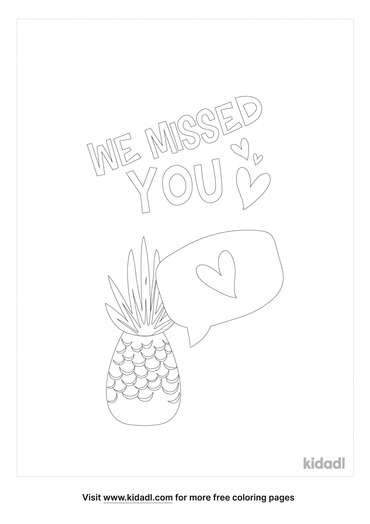 Free we missed you coloring page coloring page printables