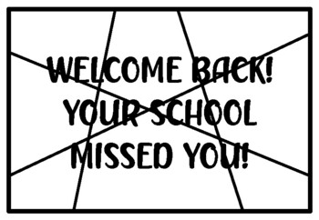 Wele back your school missed you quote coloring pages by anisha sharma