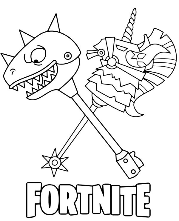 Printable fortnite br wapons coloring pages coloring pages to print coloring sheets