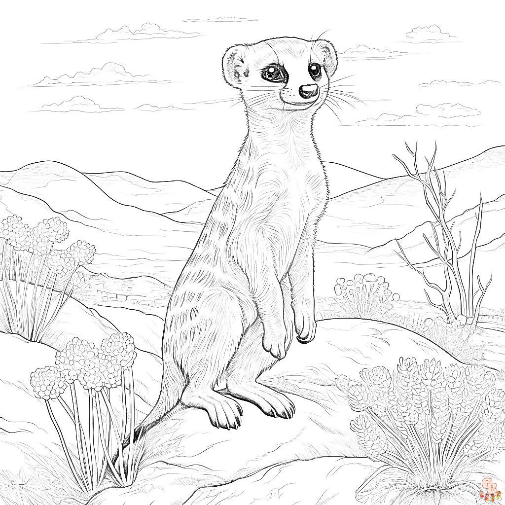 Printable meerkat coloring pages free for kids and adults