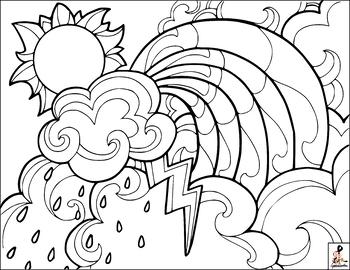 Unleash your creativity with free easy weather coloring pages