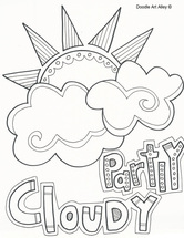 Weather coloring pages