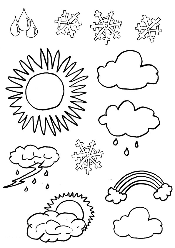 Coloring pages printable weather coloring page