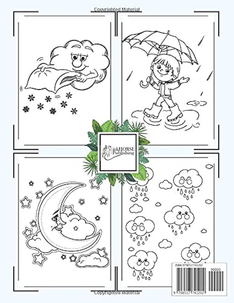 Weather coloring book for kids ages