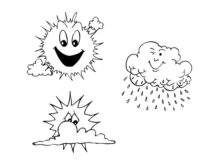 Weather symbols to color