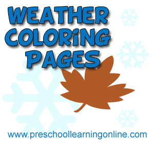 Kids seasonal coloring pages weather