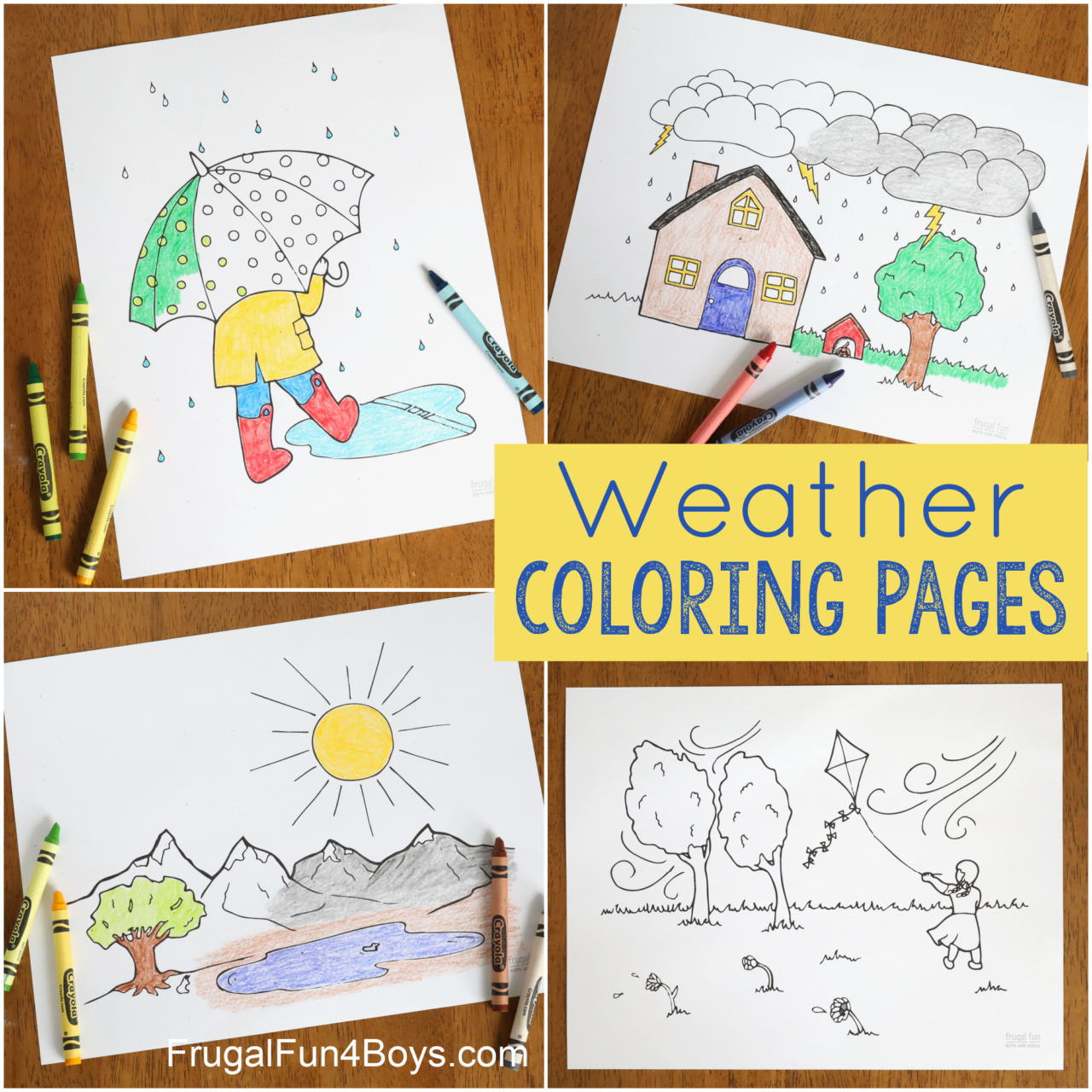 Weather coloring pages