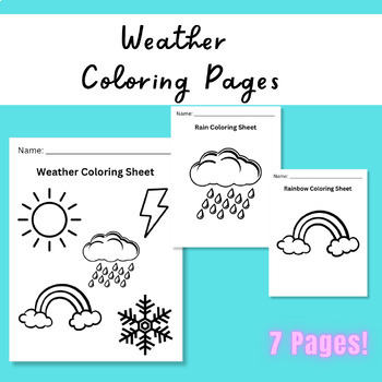 Weather coloring page tpt