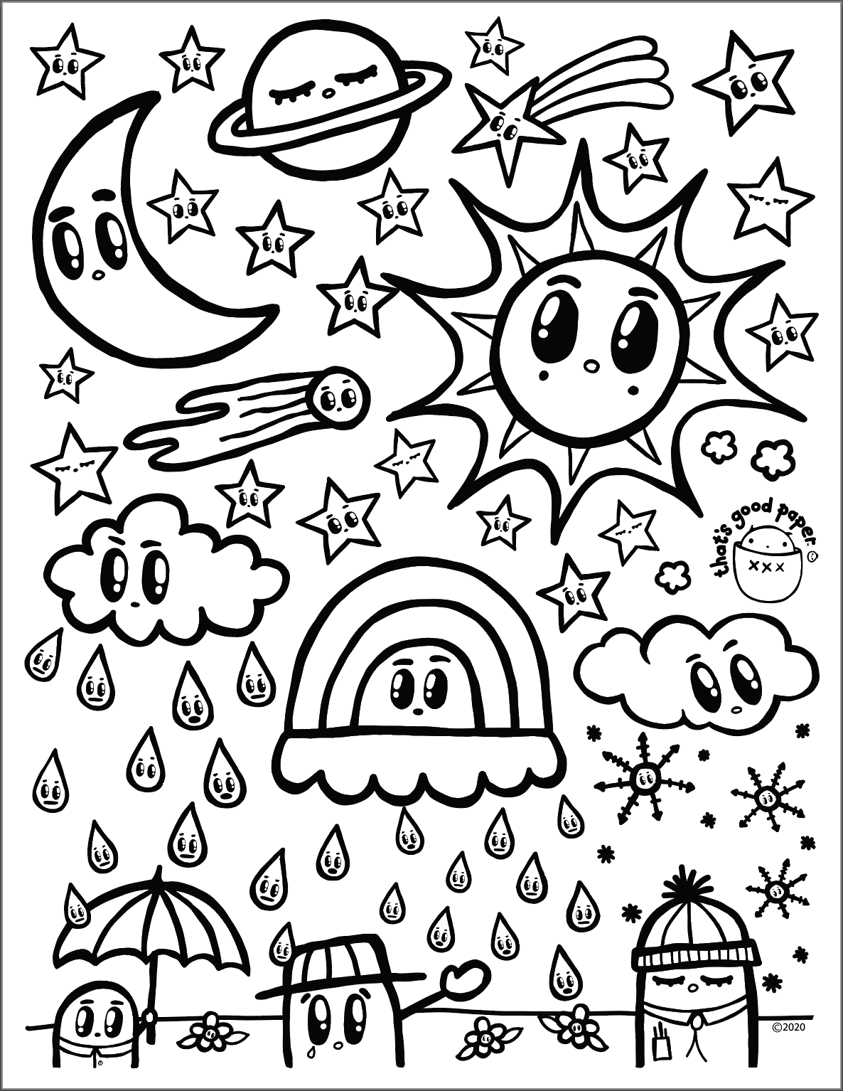 Weather printable coloring sheets