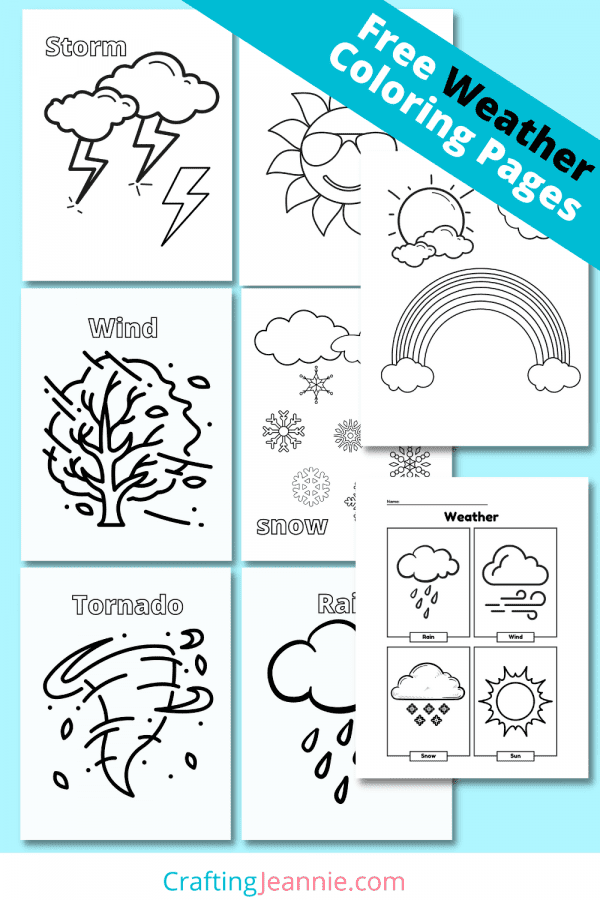 Weather coloring pages free printable