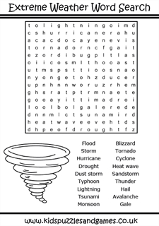 Weather puzzle sheets