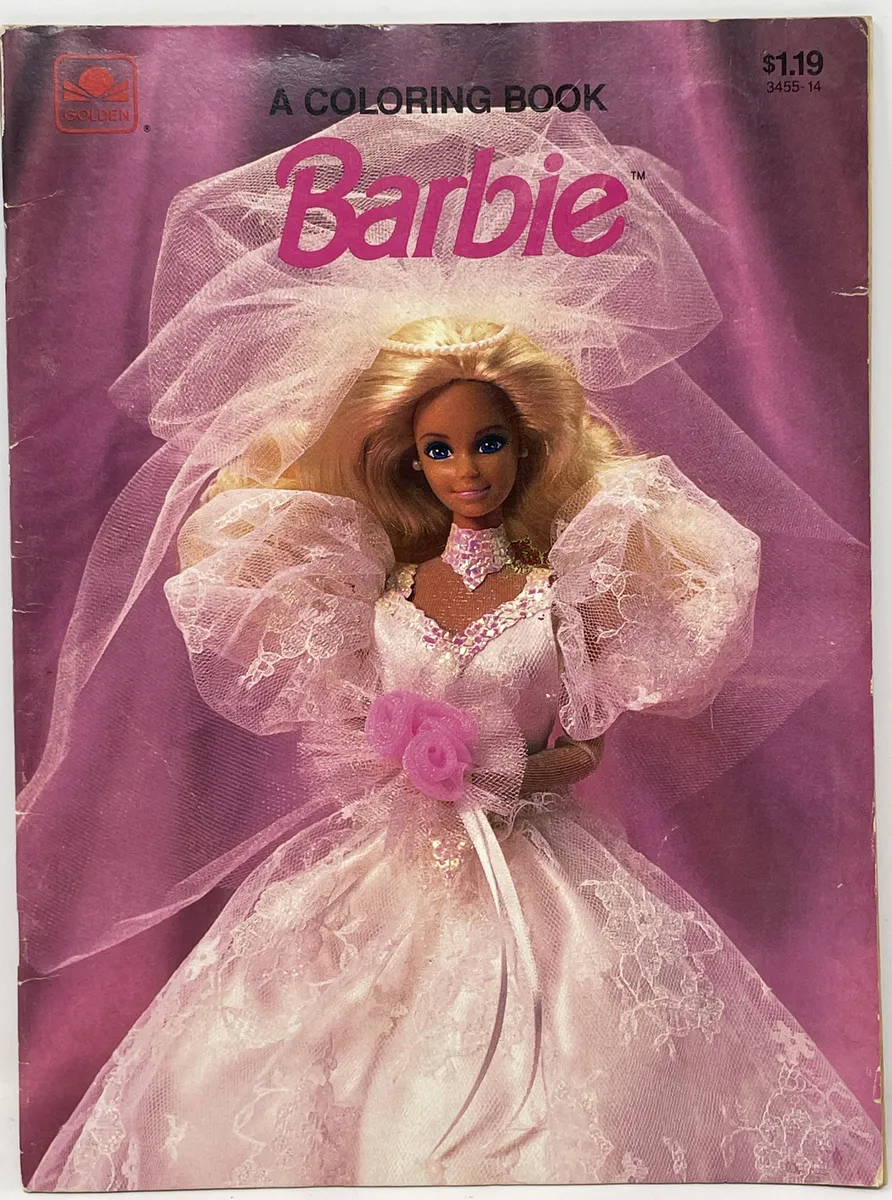 Vintage golden âbride barbie coloring book mattel see pictures