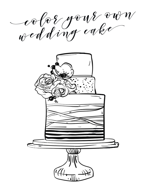 Free printable kids coloring page for your wedding reception