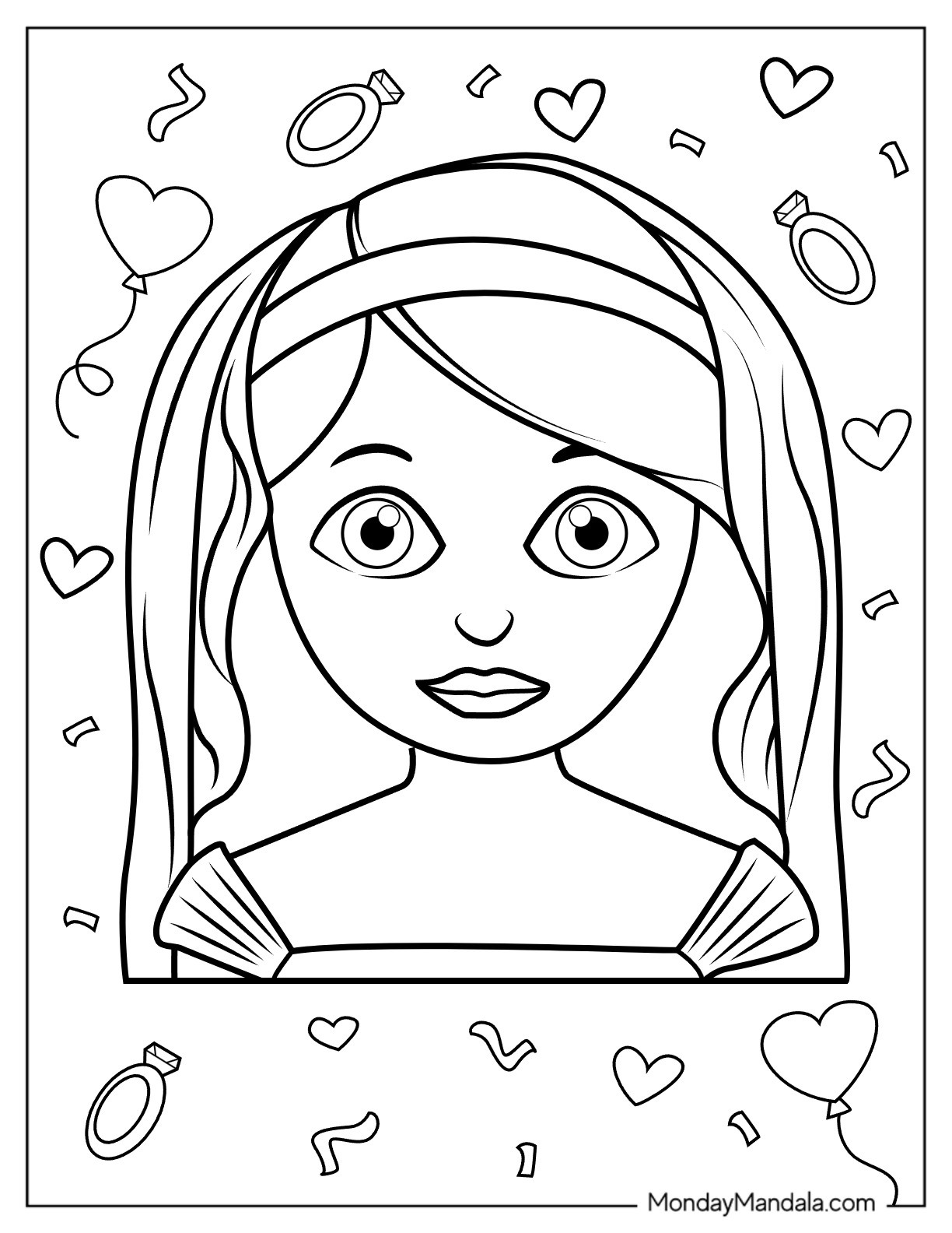 Wedding coloring pages free pdf printables