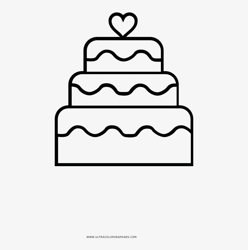 Wedding cake coloring page