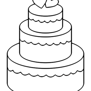 Wedding cake coloring pages printable for free download