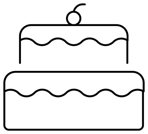 Birthday cake emoji coloring page free printable coloring pages