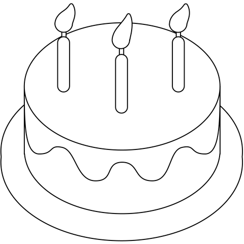 Birthday cake emoji coloring page free printable coloring pages