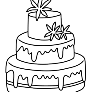 Wedding cake coloring pages printable for free download