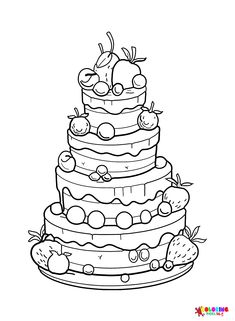 Wedding cake coloring pages ideas coloring pages for kids free coloring pages coloring pages