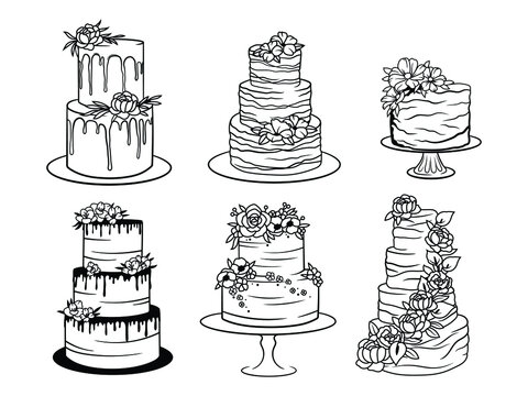 Wedding cake drawing images â browse photos vectors and video