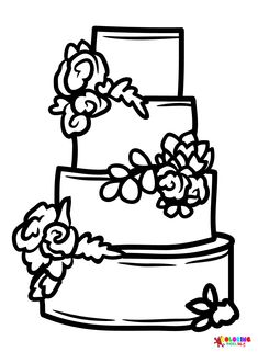 Wedding cake coloring pages ideas coloring pages for kids free coloring pages coloring pages