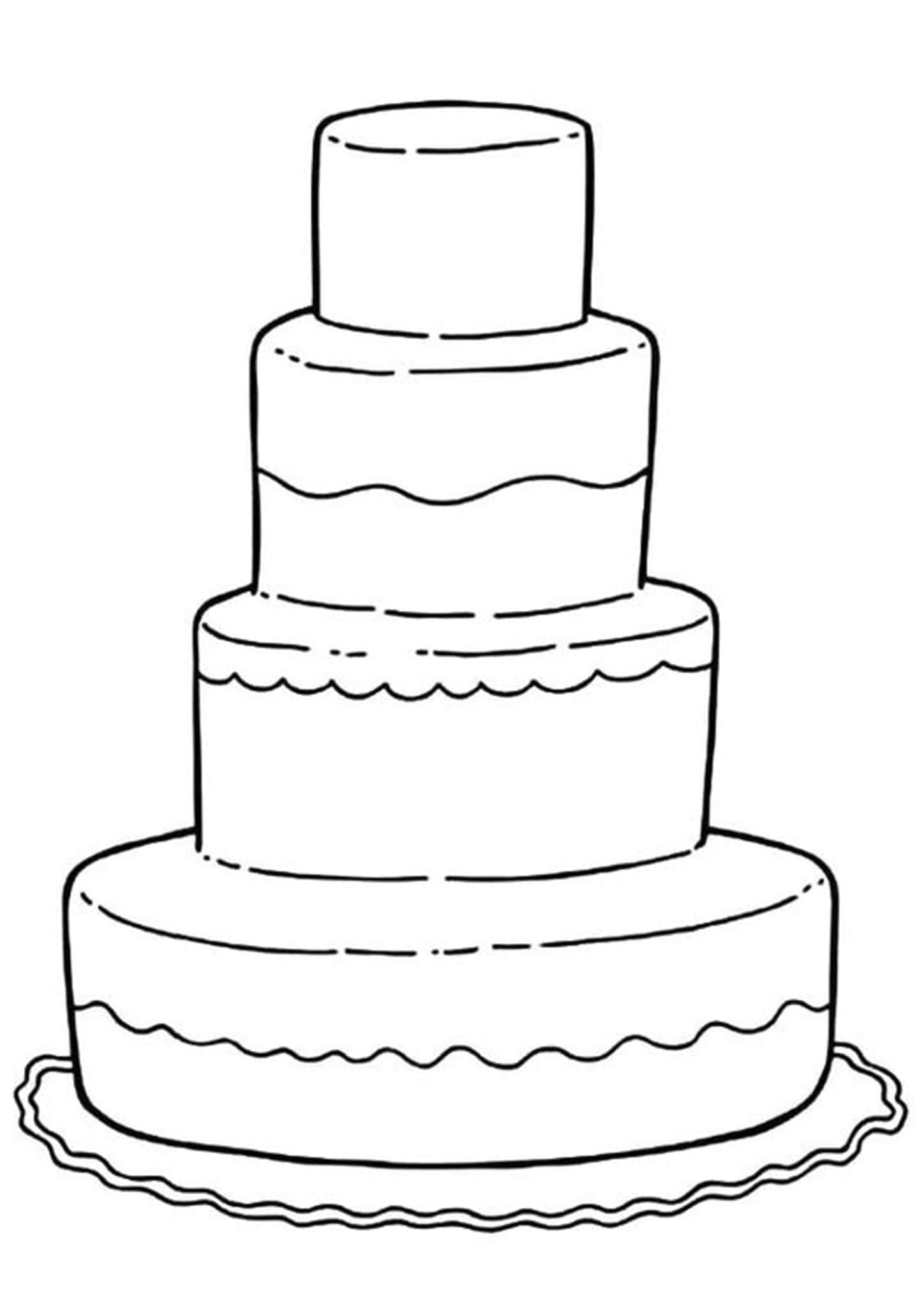 Free easy to print cake coloring pages wedding with kids wedding coloring pages wedding cake drawing