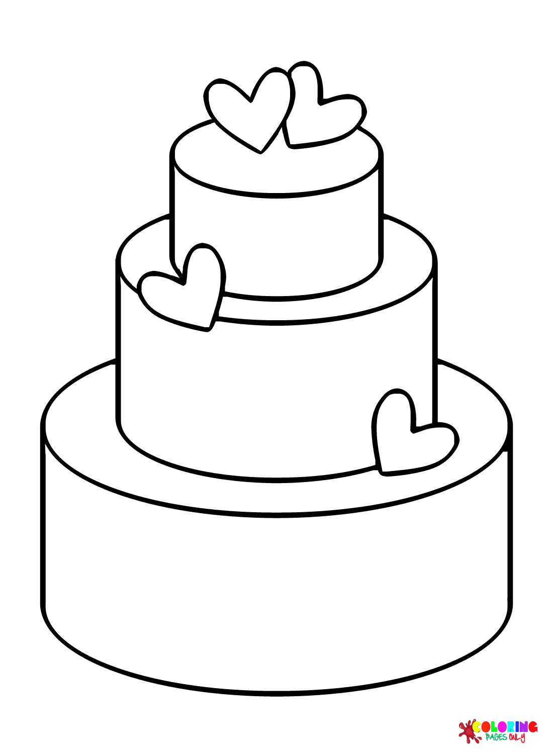 Wedding cake coloring pages