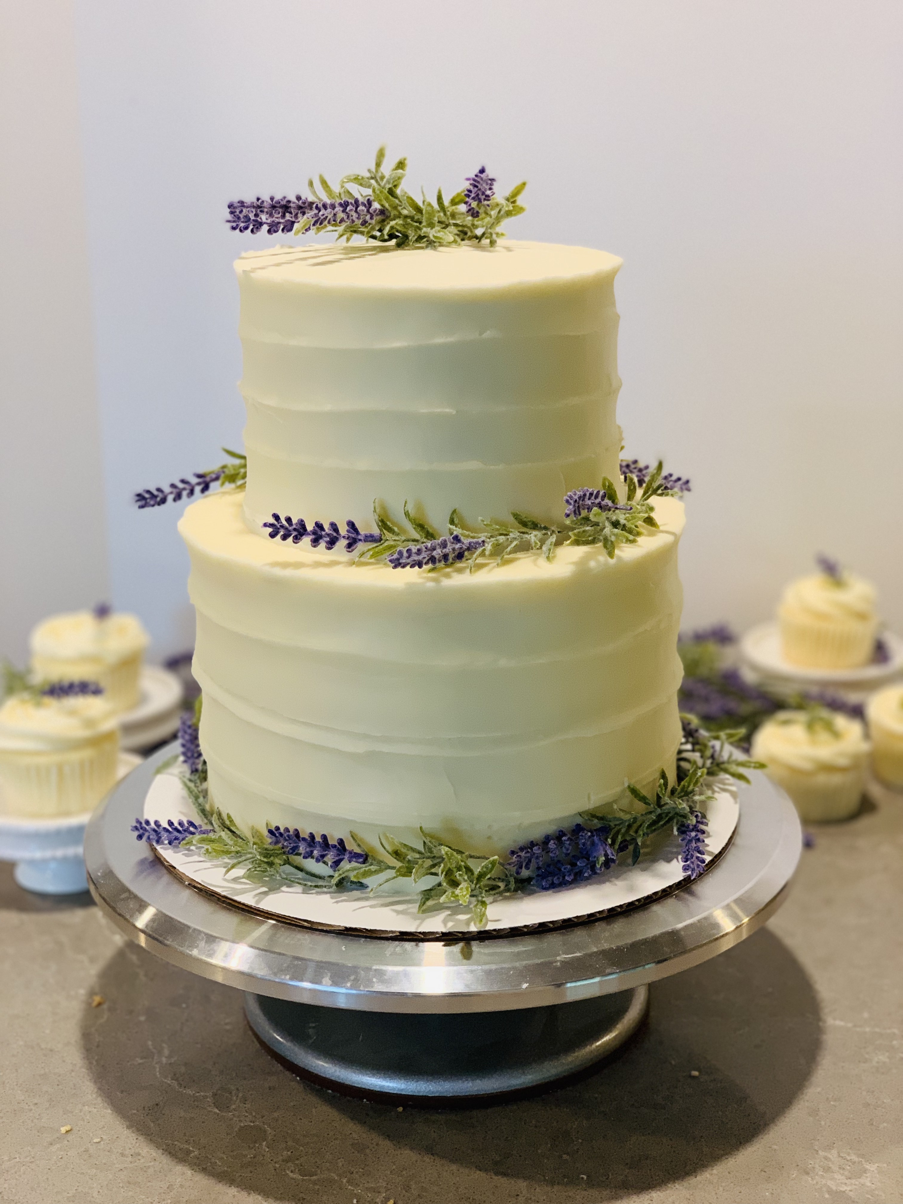 Vanilla lavender wedding cake intensive cake unit