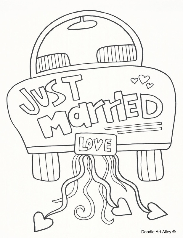 Wedding coloring pages