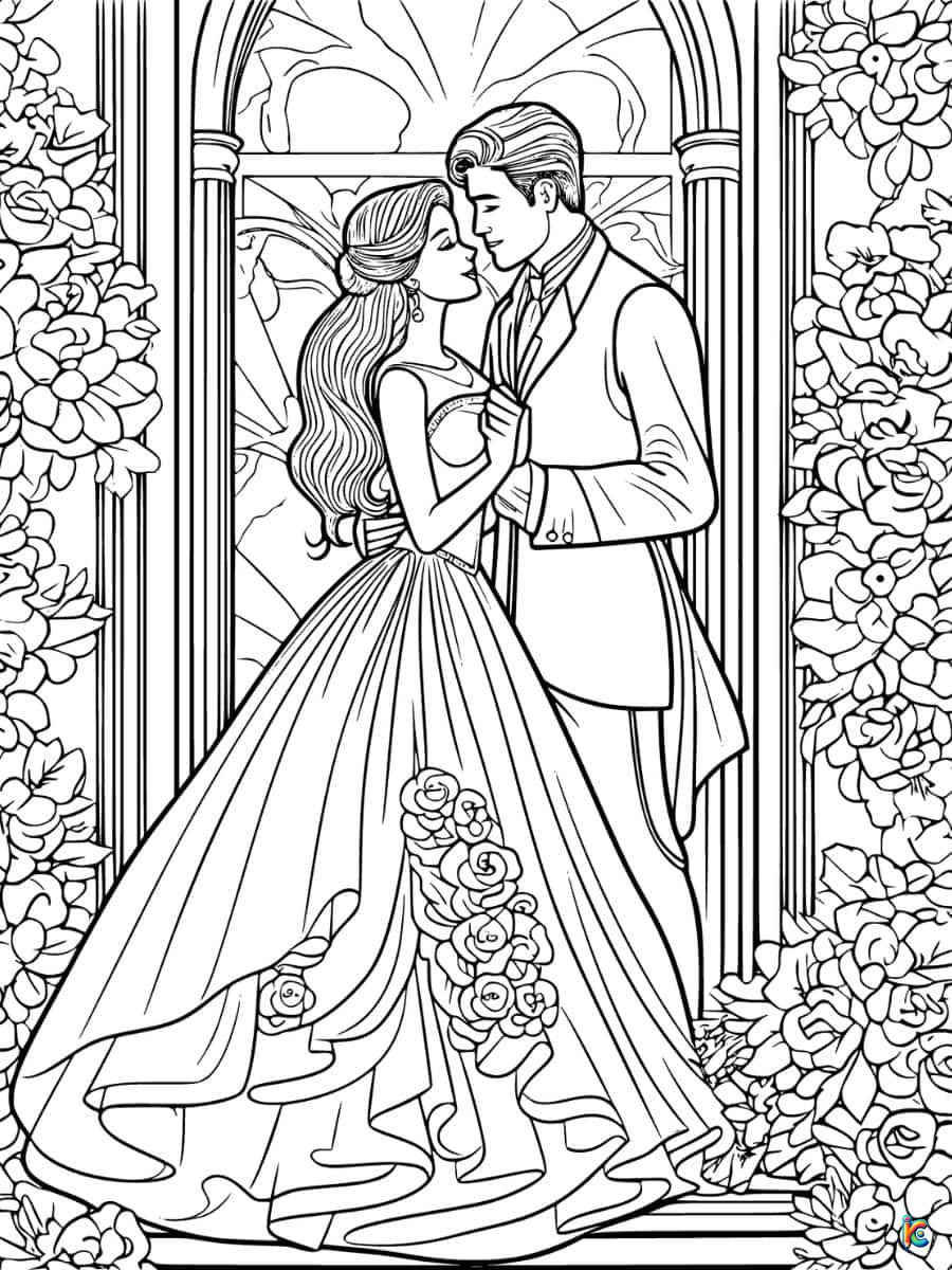 Wedding coloring pages â