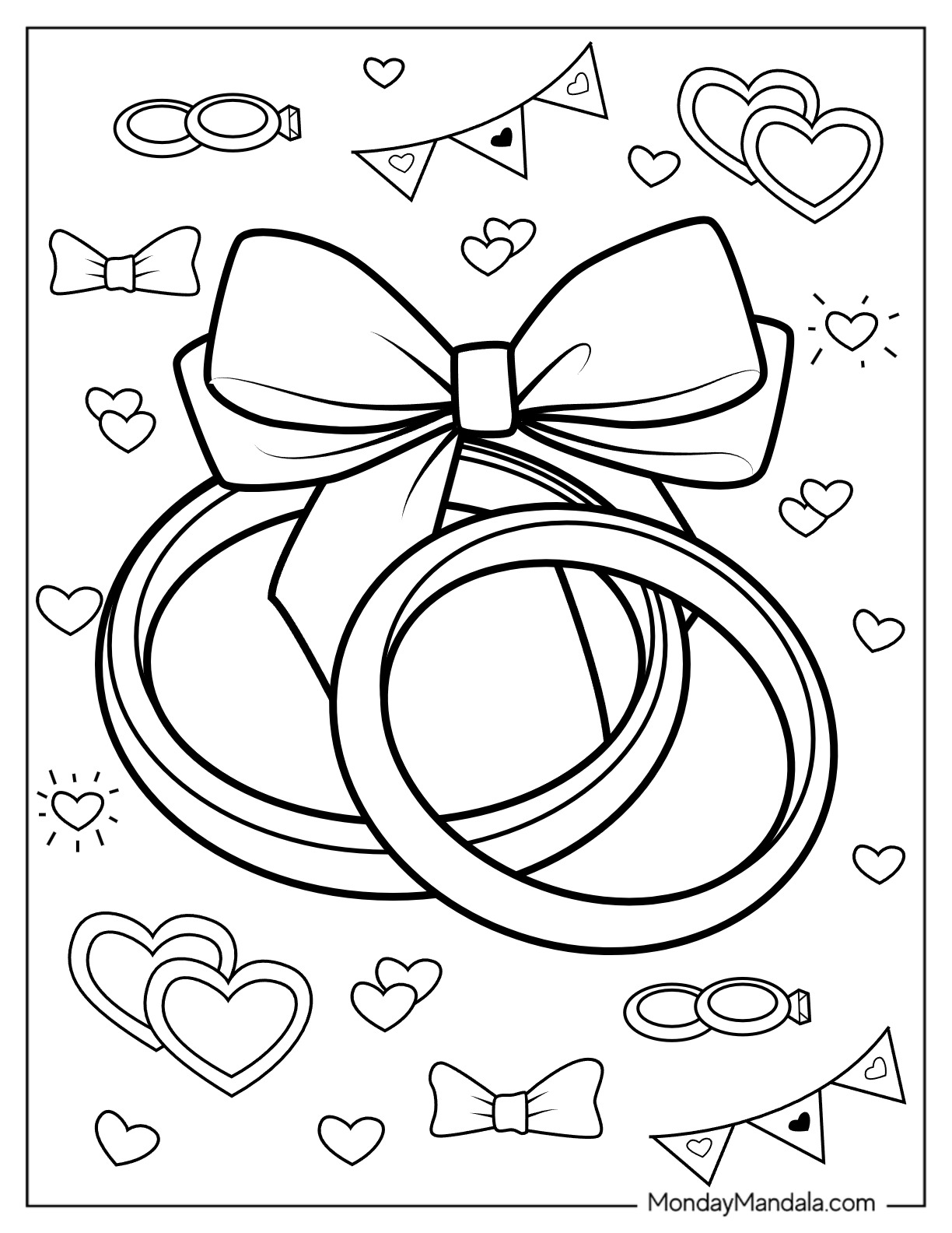 Wedding coloring pages free pdf printables