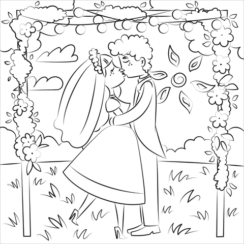 Rustic wedding coloring page free printable coloring pages