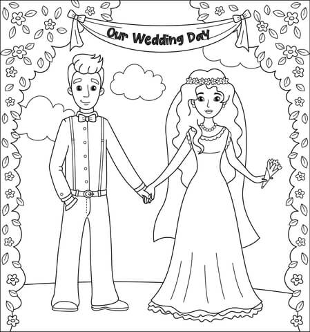 Rustic wedding coloring page free printable coloring pages